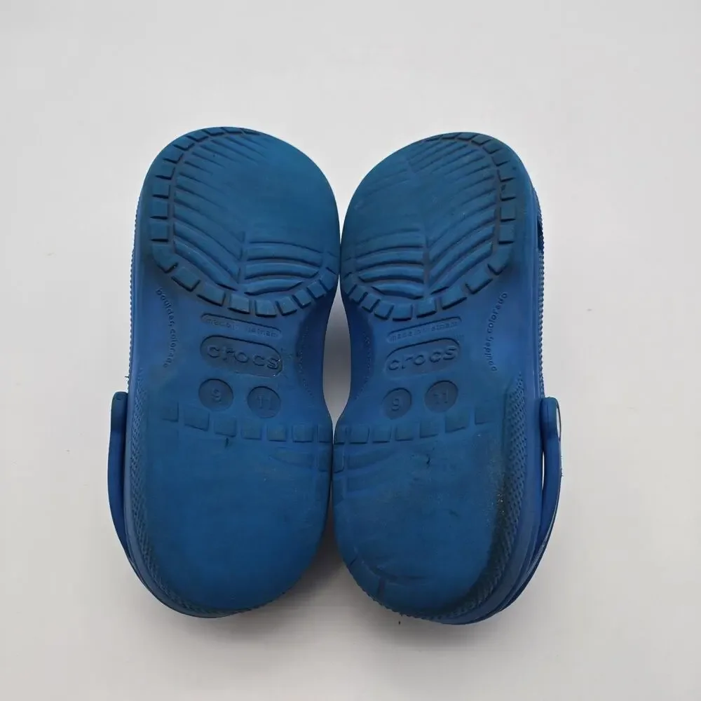 Crocs Sandals Womens 11 Mens Size 9 Blue Shoes Sport Adjustable Classic Cobalt